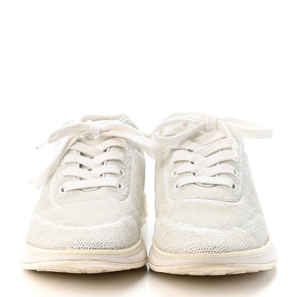 Chanel Sequin CC Sneakers 38 White 2 of 4