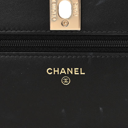 Chanel Lambskin Quilted Trendy CC Wallet On Chain WOC Black 6 of 15