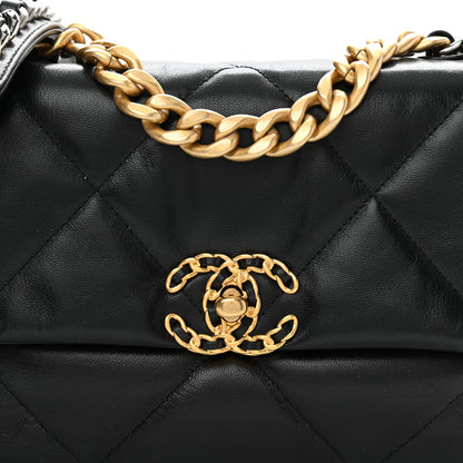 Chanel Goatskin Quilted Medium Chanel 19 Flap Black 7 of 10