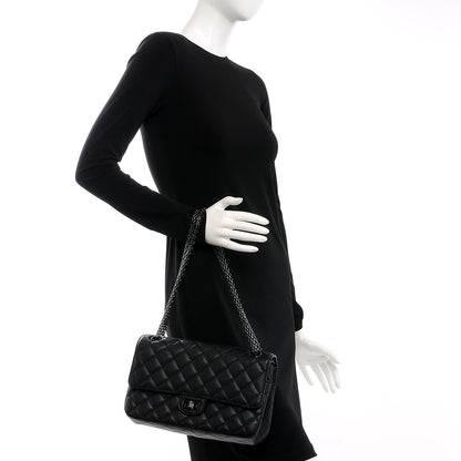 Chanel Crumpled Calfskin Quilted 2.55 Reissue 226 Flap So Black 2 of 7