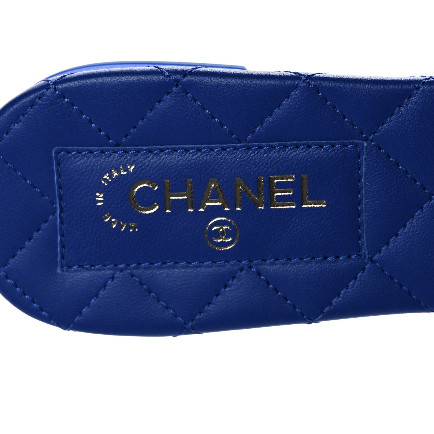 Chanel Satin Mule Sandals 37.5 Blue 7 of 9