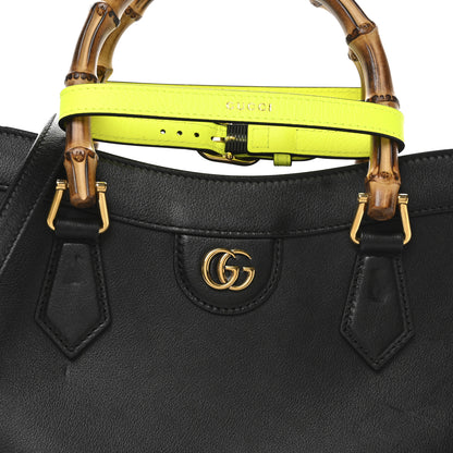 Gucci Calfskin Medium Diana Tote Bag Black Yellow Fluo 8 of 10