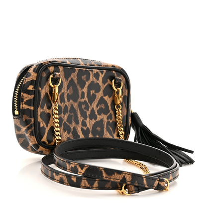 Saint Laurent Calfskin Heart Leopard Print Monogram Baby Lou Camera Bag Toffee 3 of 10