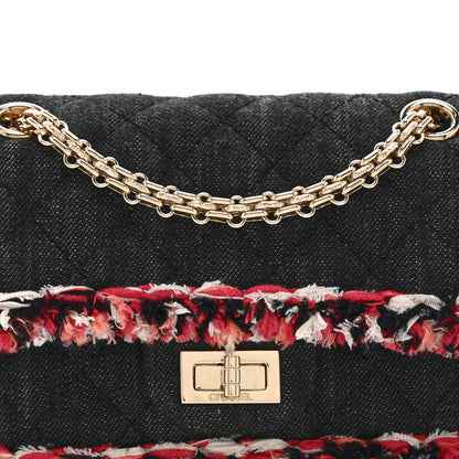 Chanel Denim Tweed 2.55 Reissue 224 Flap  Black 8 of 10