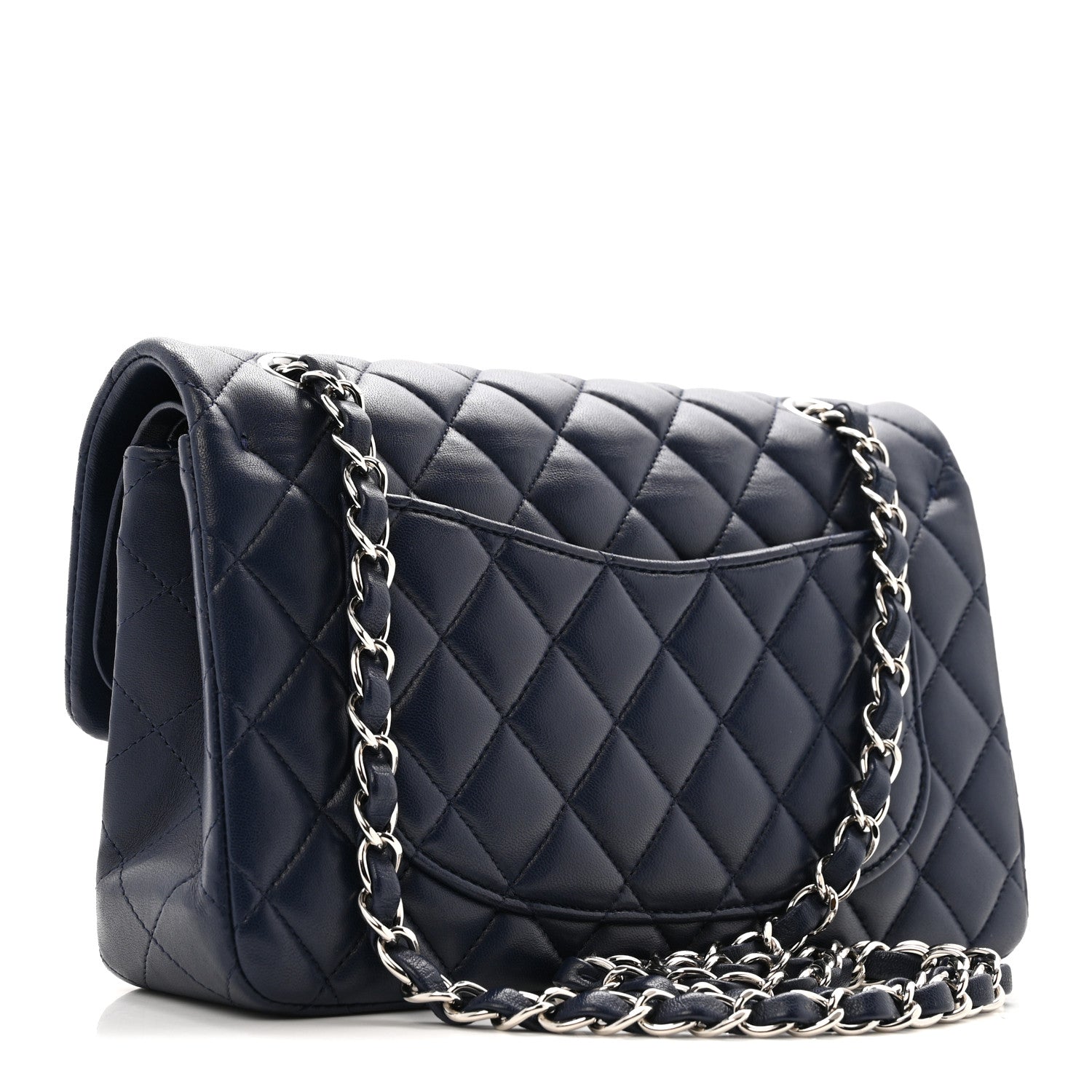 Chanel Lambskin Quilted Small Double Flap Blue 3 of 13