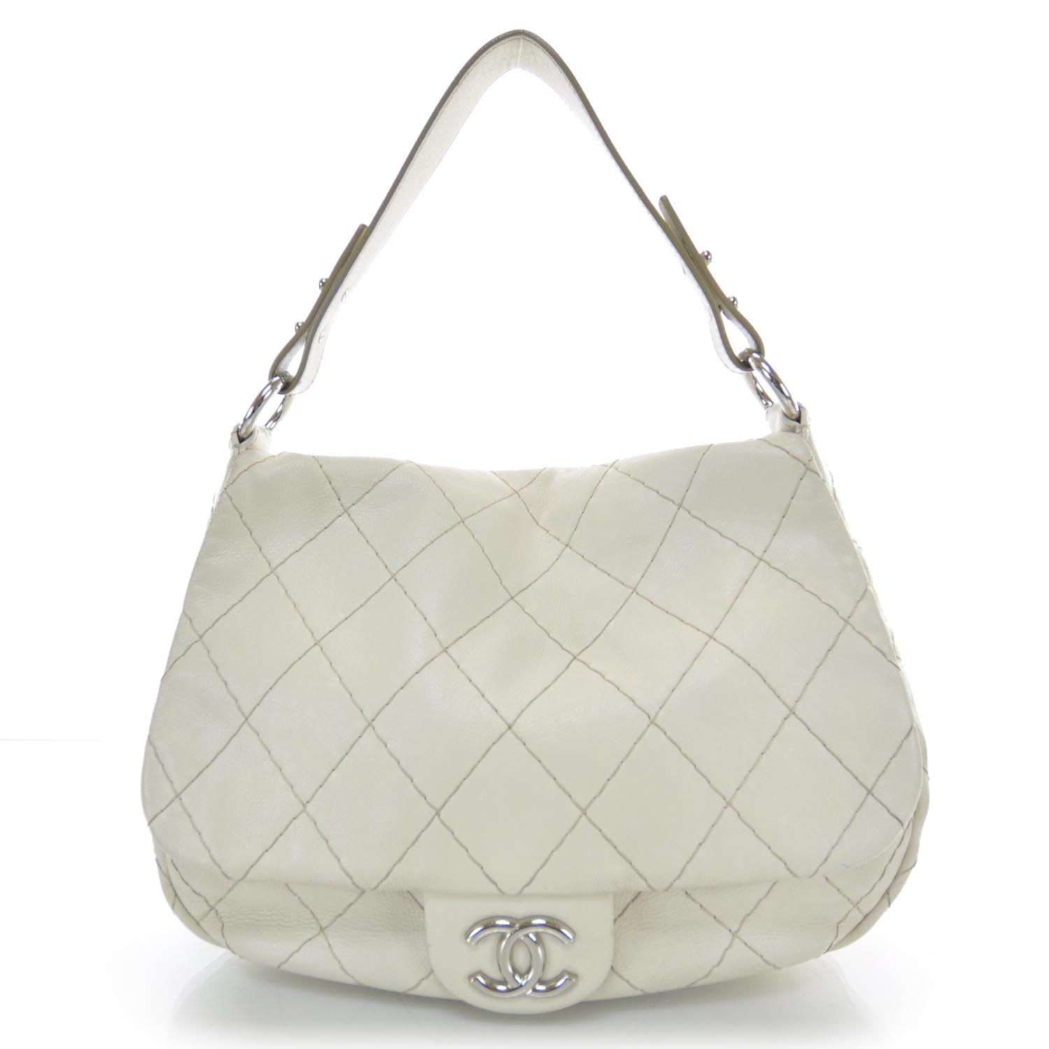 Chanel Leather On The Road XL Flap Ivory 1 of 9