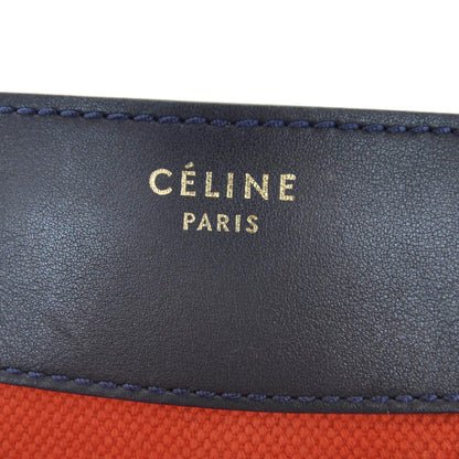 Celine Leather and Linen Mini Luggage Tri-Color Poppy 8 of 10