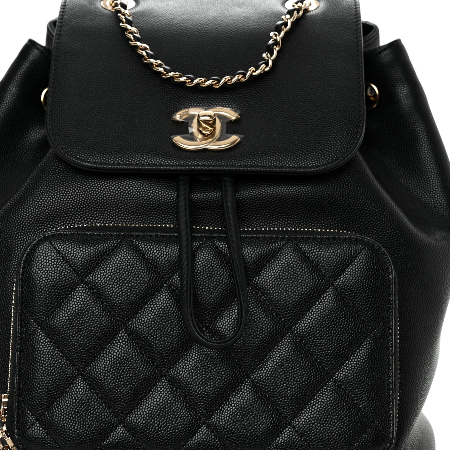Caviar Quilted Business Affinity Backpack Black