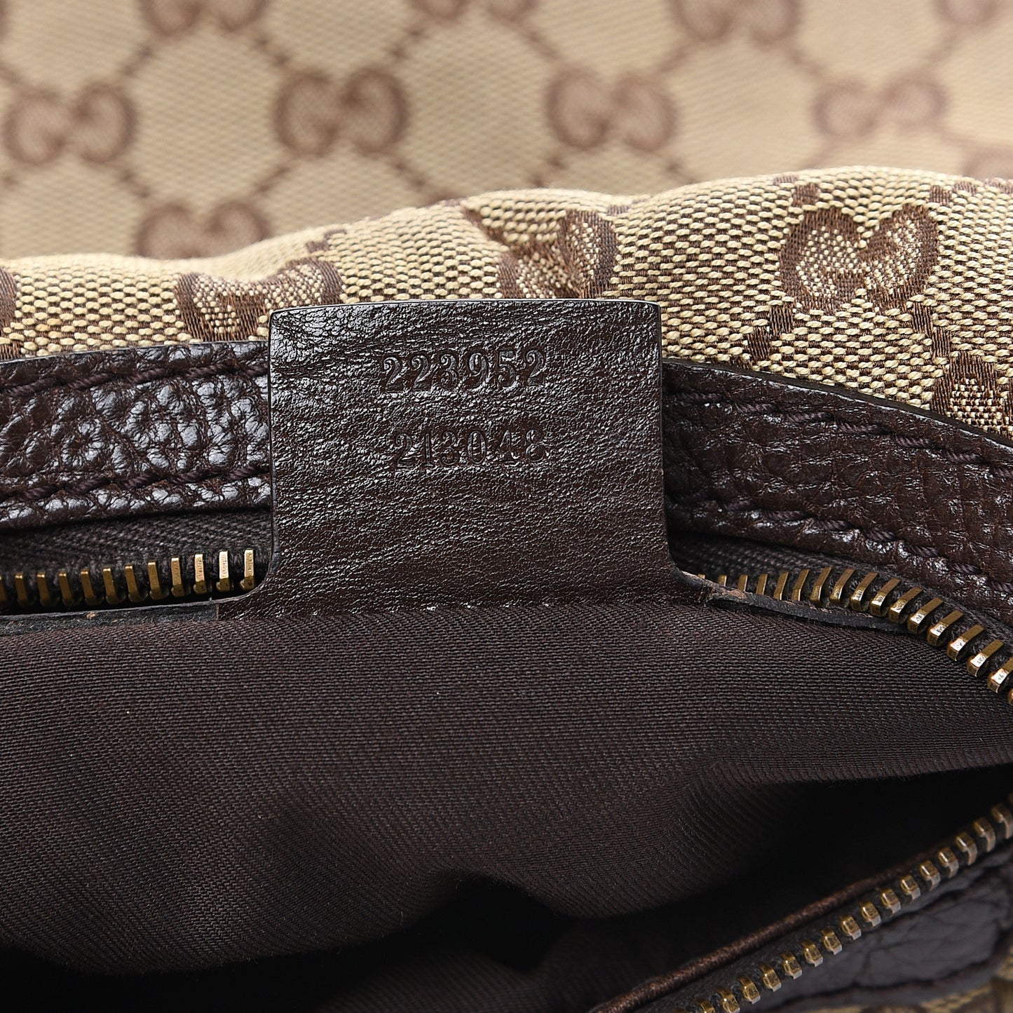 Monogram Medium Interlocking Hobo Dark Brown