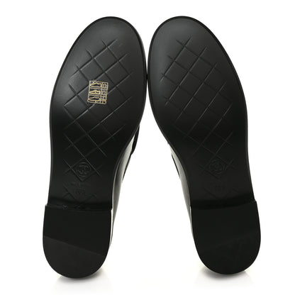 Chanel Lambskin Quilted CC Turnlock Loafers 38.5 Black 5 of 9