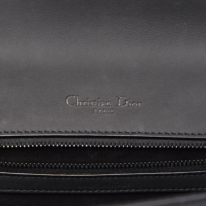 Christian Dior Ultra Matte Calfskin Small Diorama Flap Bag White Black 6 of 12