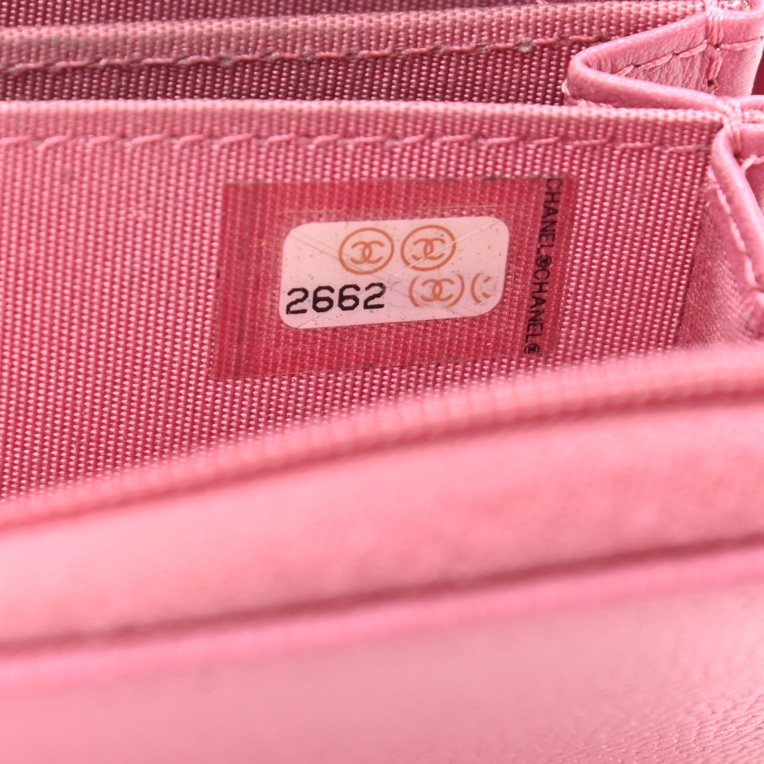 Chanel Caviar Timeless CC Zip Around Coin Purse Pink 6 of 7