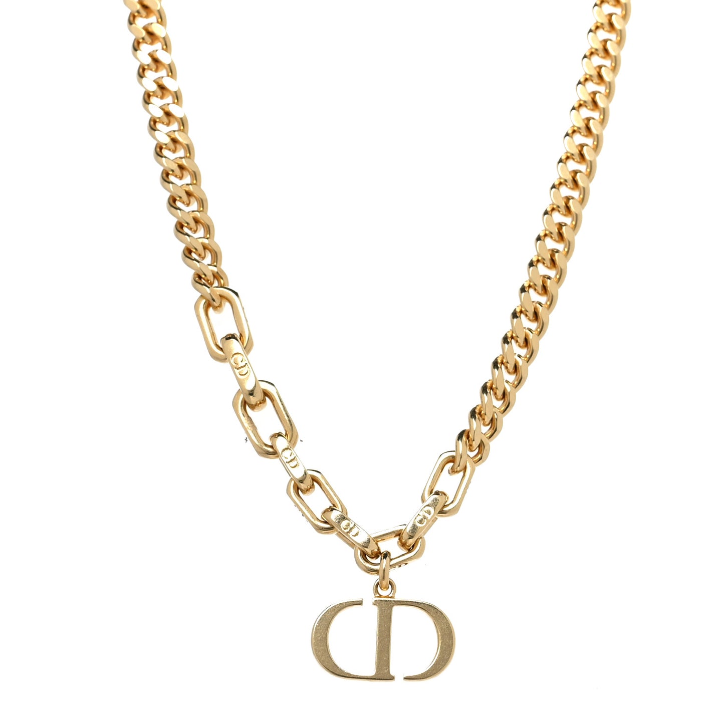 Metal 30 Montaigne Chain Choker Necklace Gold
