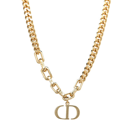 Christian Dior Metal 30 Montaigne Chain Choker Necklace Gold 1 of 5