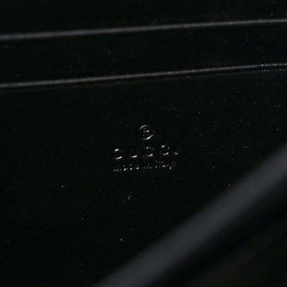 Gucci Calfskin Matelasse GG Marmont Chain Wallet Black 7 of 9