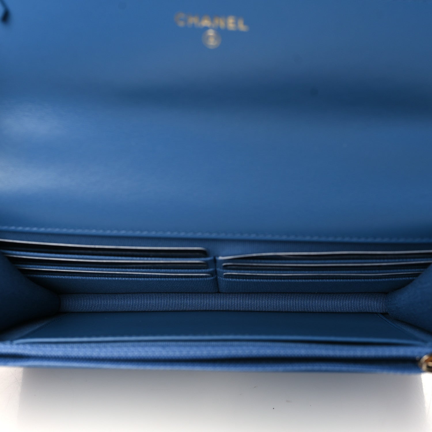 Chanel Denim Quilted Chanel 19 Wallet On Chain WOC Blue 5 of 11