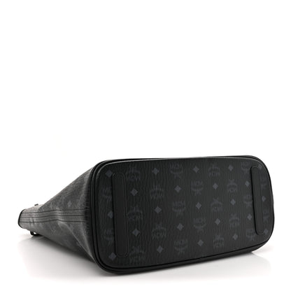 MCM Visetos Medium Liz Reversible Shopper Tote Black 7 of 18
