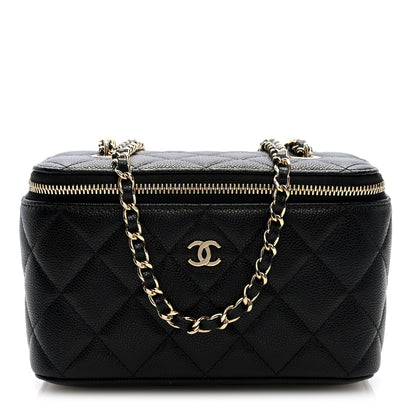 Chanel Caviar Quilted Small Vanity Case With Chain Black 1 of 10