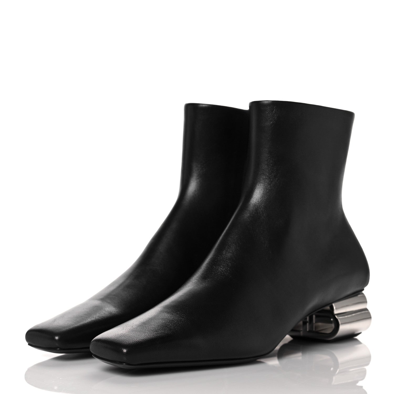 Balenciaga Sheepskin Typo Ankle Booties 35.5 Black 4 of 21
