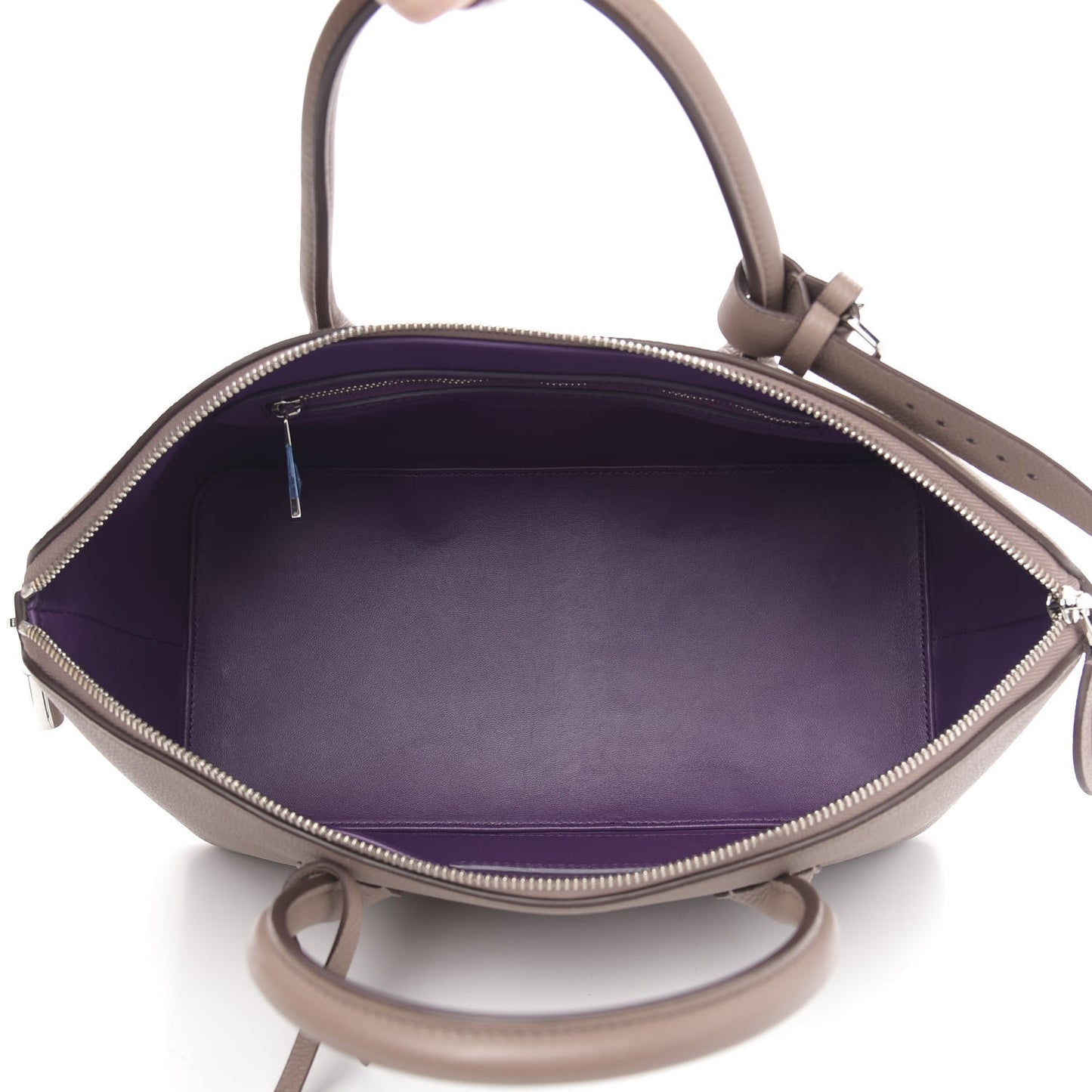 Veau Bougie Triangle PM Taupe Violet