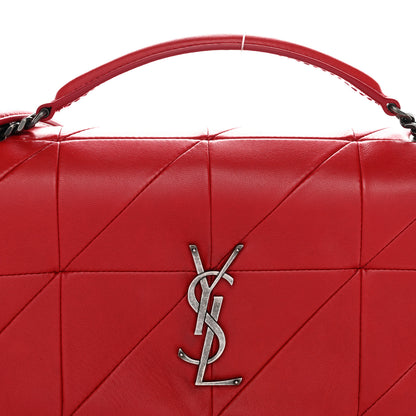 Saint Laurent Lambskin Patchwork Monogram Medium Jamie Red 8 of 10