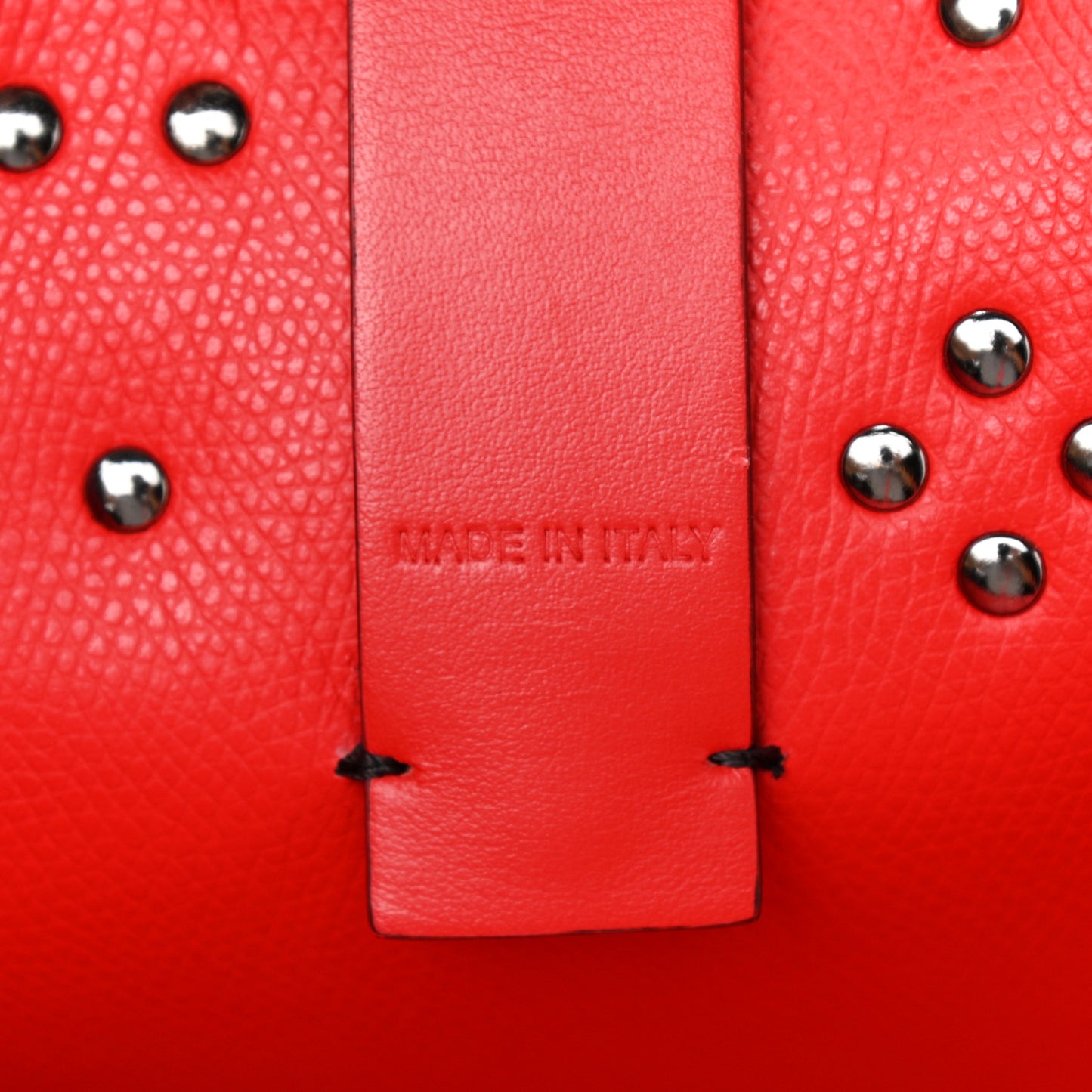 Calfskin Empire Spike Studded East West Cabata Tote Black