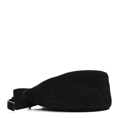 The Row Suede Small Slouchy Banana Bag Black 4 of 9