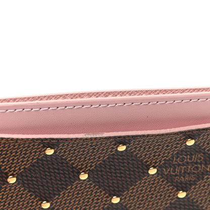 Louis Vuitton Damier Ebene Studded Card Holder Rose Ballerine 7 of 7