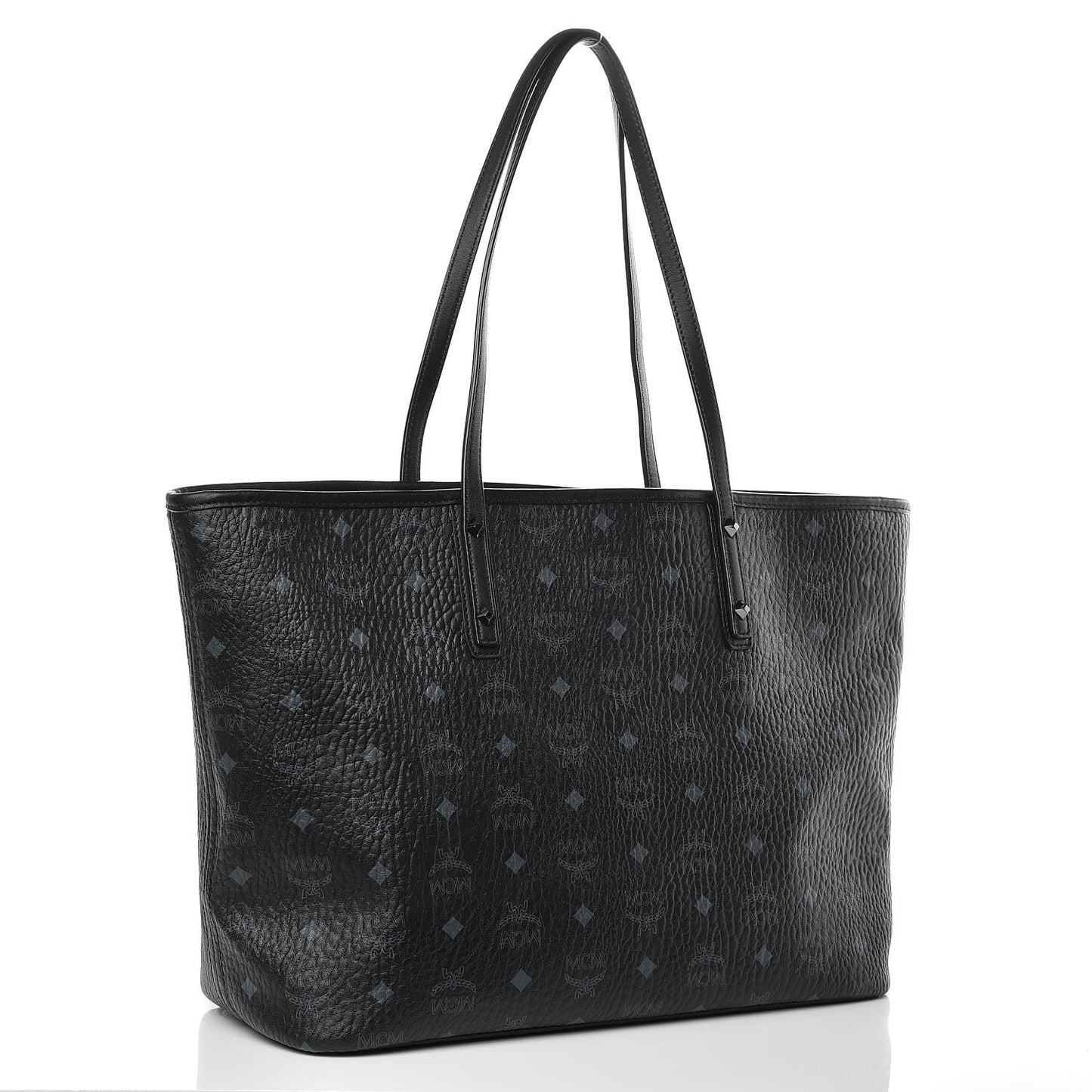 Visetos Medium Anya Zip Top Shopper Tote Black