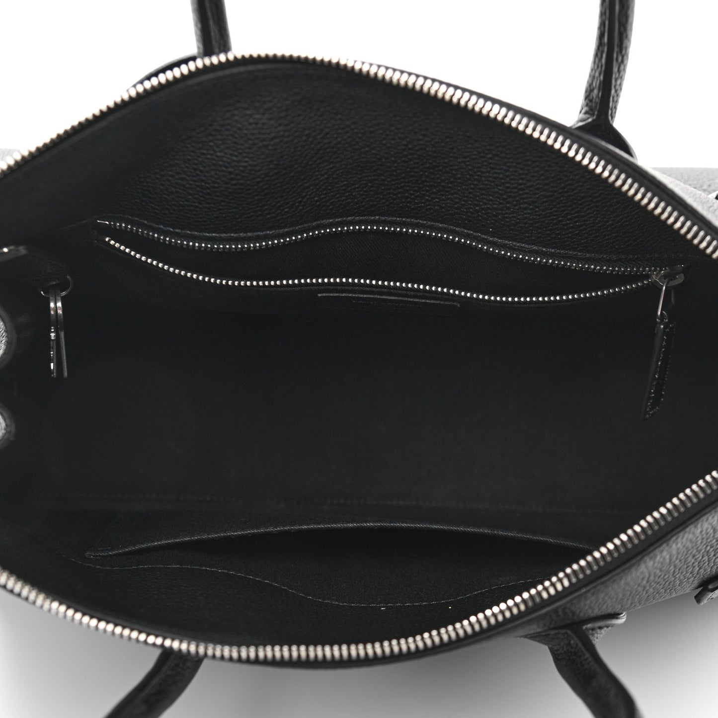 Grained Calfskin Small Supple Sac De Jour Duffle Black
