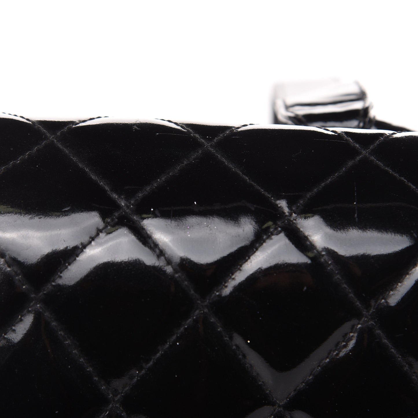 Patent Quilted Backpack Black