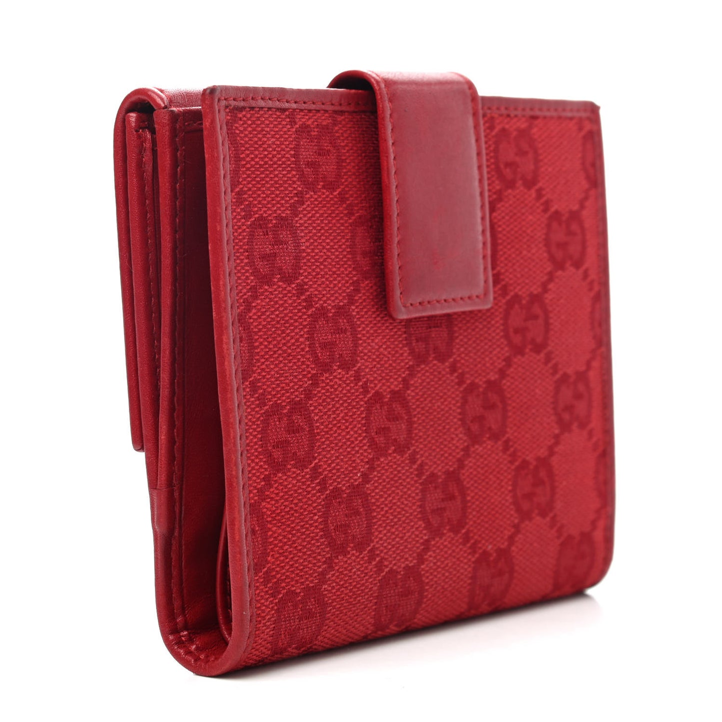 Monogram French Flap Wallet Red