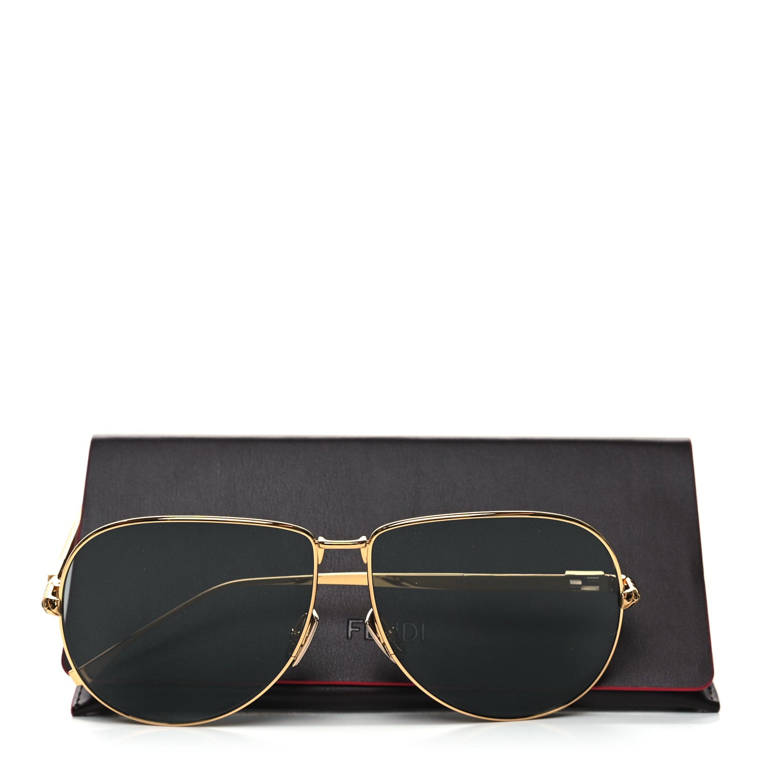 Fendi Metal Aviator Sunglasses FF 0437/S Gold 7 of 7