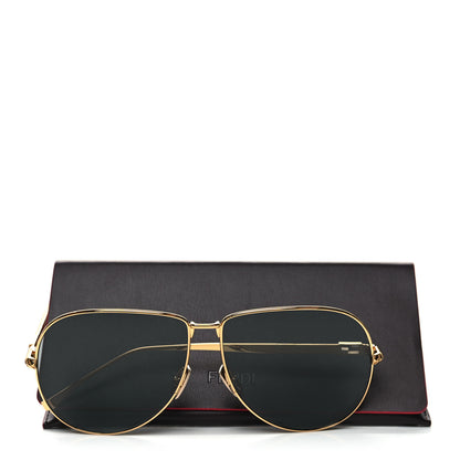Fendi Metal Aviator Sunglasses FF 0437/S Gold 7 of 7