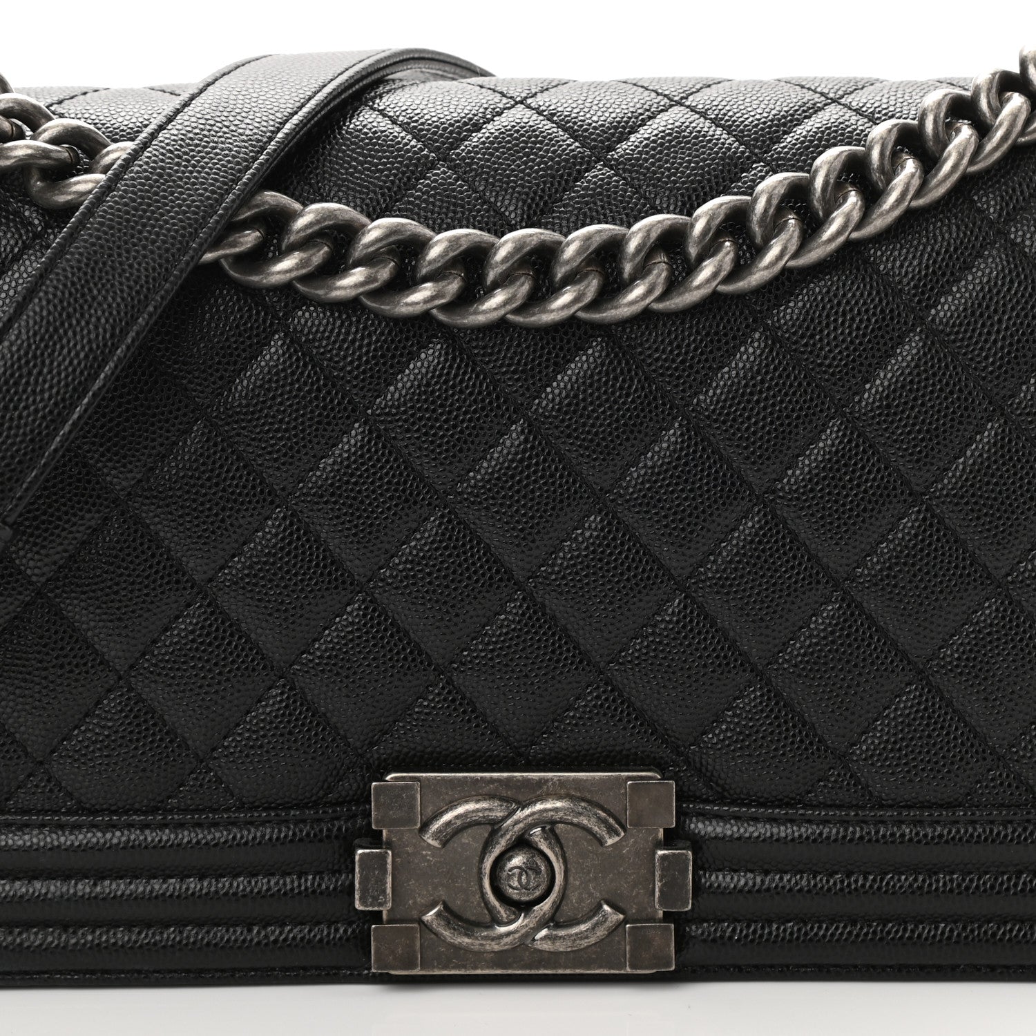 Chanel Caviar Quilted Medium Boy Flap Black 8 of 10