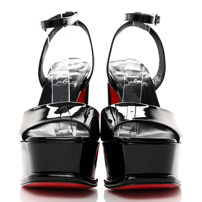 Christian Louboutin Patent Amali Alta 130 Platform Sandals 39 Black 2 of 8