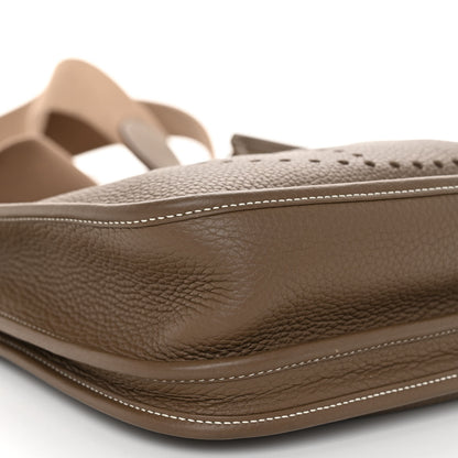 Hermes Taurillon Clemence Evelyne III PM Etoupe 9 of 10