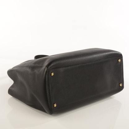 Chanel Calfskin Cerf Executive Shopper Tote Black 5 of 9