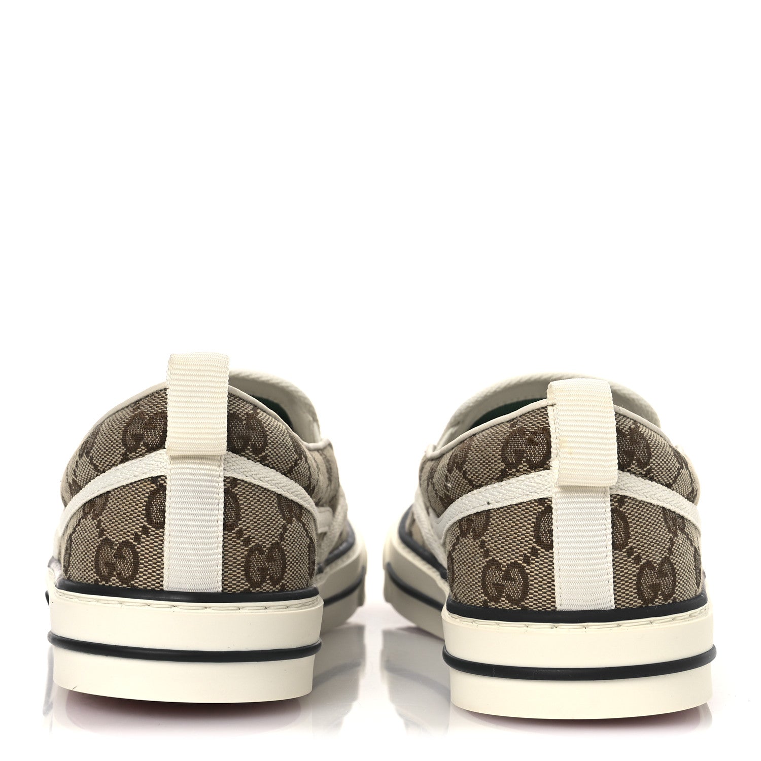 Gucci GG Monogram Mens 1977 Tennis Slip On Sneakers 8.5 Beige Ebony Mystic White 6 of 10