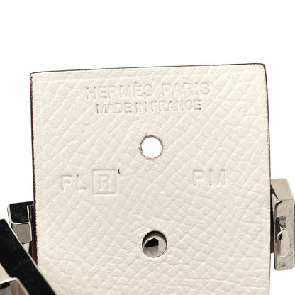 Hermes Epsom Swift Imprevisible Bracelet PM White Gold 4 of 5