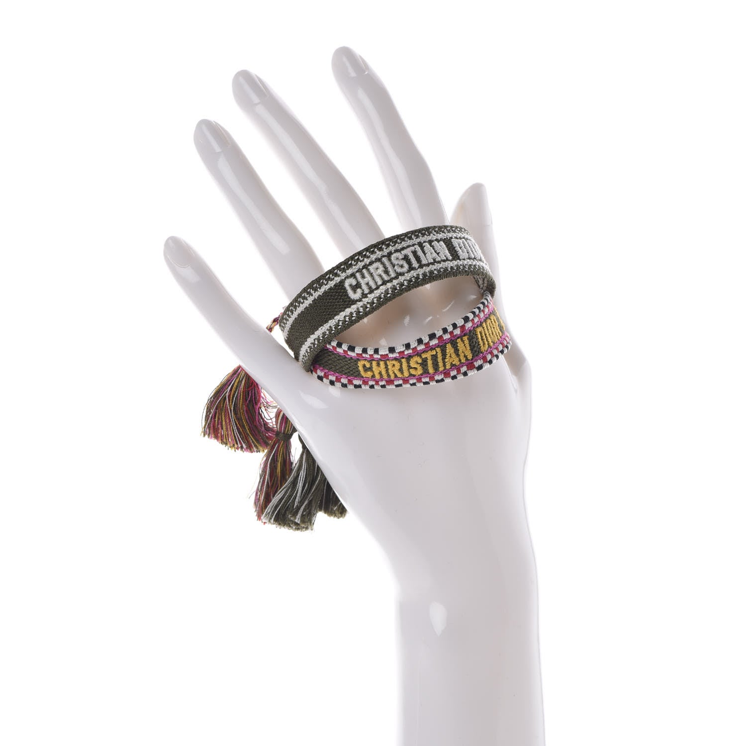 Christian Dior Woven Cotton J'Adior Friendship Bracelet Set 2 of 6