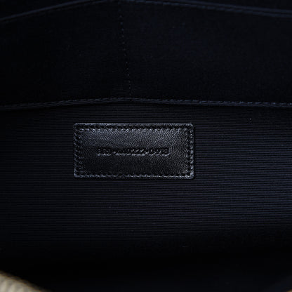 Saint Laurent Calfskin Matelasse Chevron Monogram Document Holder Black 6 of 7