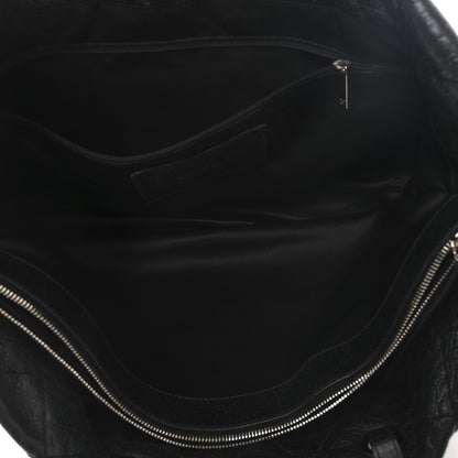 Chanel Glazed Calfskin Large On The Road Tote Black 5 of 10