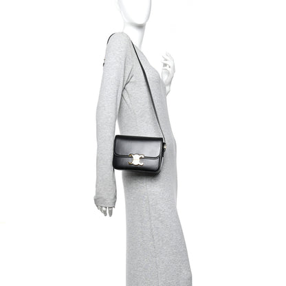 Celine Shiny Calfskin Teen Triomphe Black 2 of 10