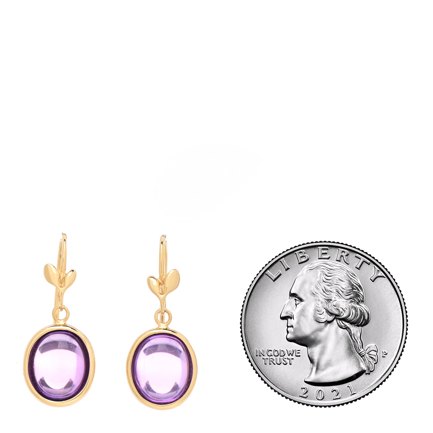 18K Yellow Gold Amethyst Paloma Picasso Olive Leaf Drop Earrings
