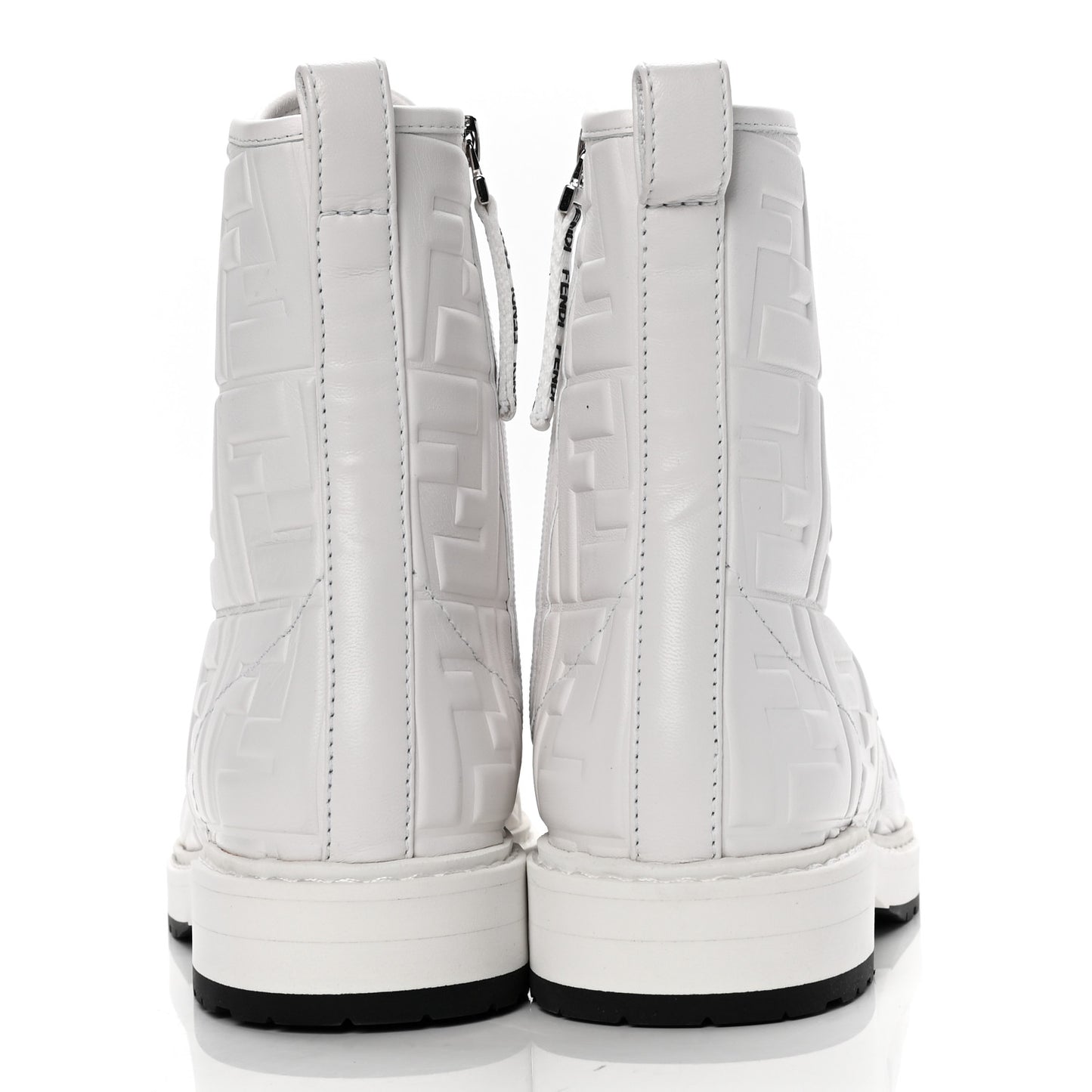 Nappa FF Embossed Womens Biker Boots 40 Snow