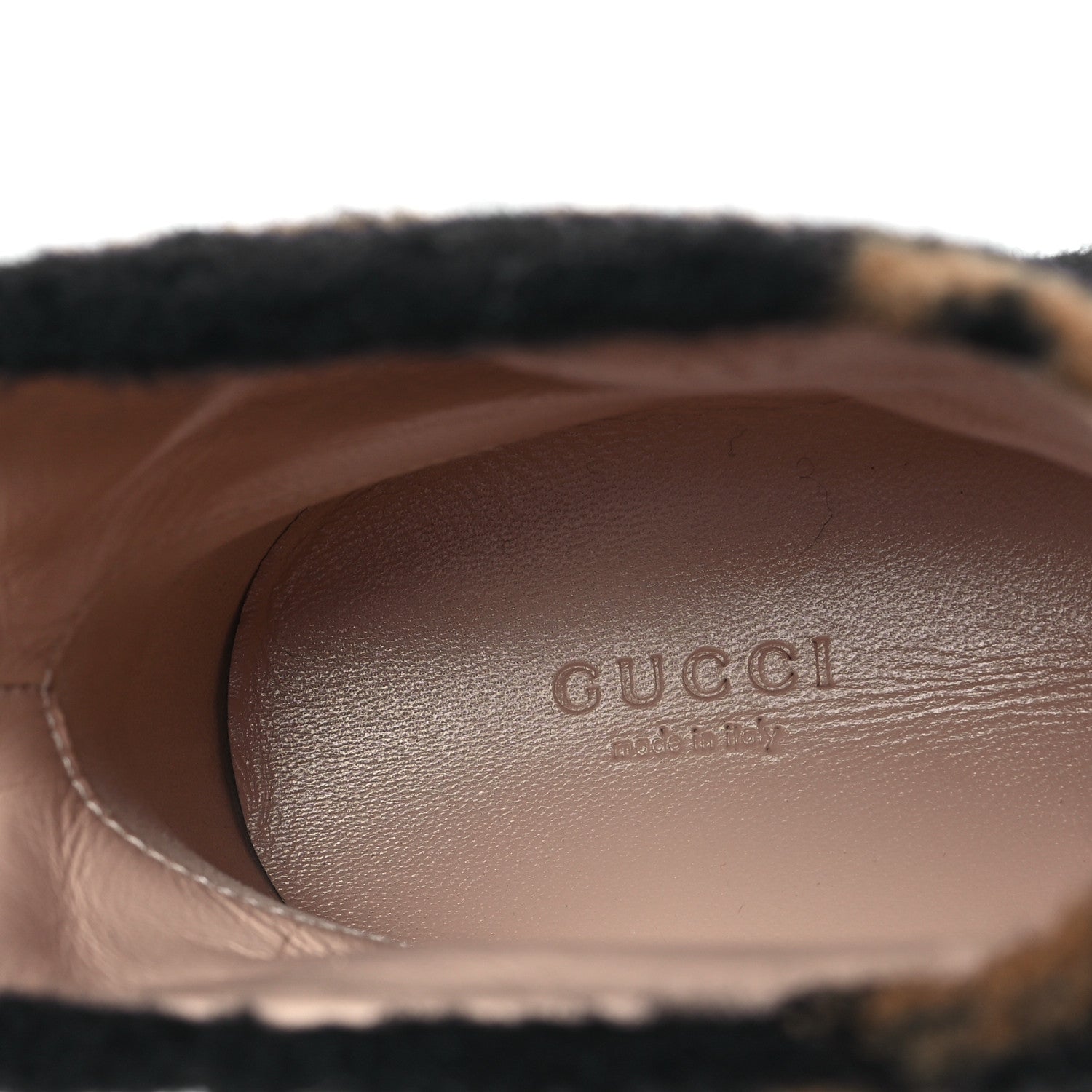 Gucci Faux Shearling Hooper GG Womens Ankle Boots 39 Black Natural Tan 7 of 9