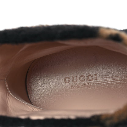 Gucci Faux Shearling Hooper GG Womens Ankle Boots 39 Black Natural Tan 7 of 9