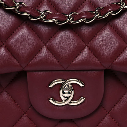 Chanel Lambskin Quilted Jumbo Double Flap Burgundy 8 of 15