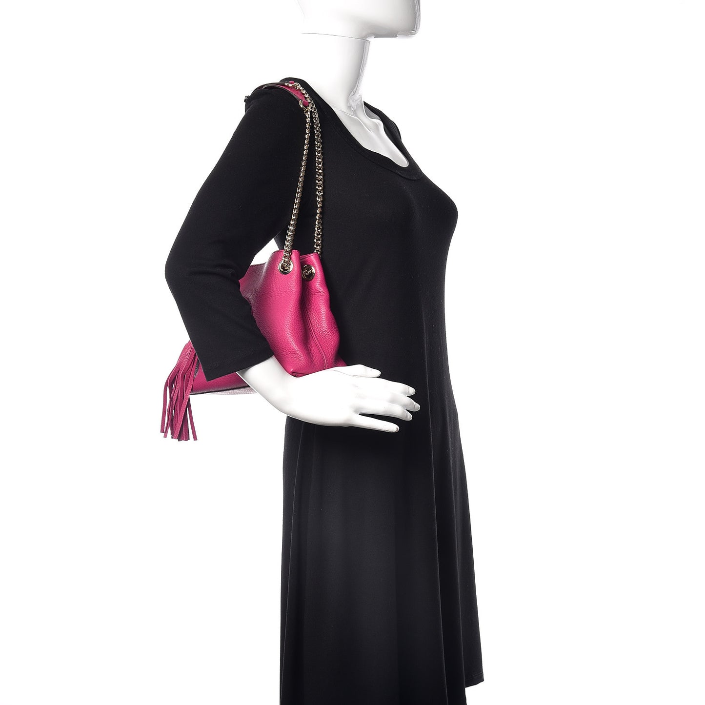 Cellarius Calfskin Small Soho Chain Shoulder Bag Bright Bouganville